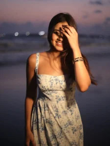 Akanksha Choudhary Radiates Elegance in Floral White Dress – Latest HD Photos (18)