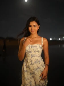 Akanksha Choudhary Radiates Elegance in Floral White Dress – Latest HD Photos (4)