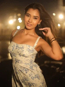 Akanksha Choudhary Radiates Elegance in Floral White Dress – Latest HD Photos (6)