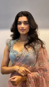 Bhagyashri Borse Dazzles in Elegant Designer Saree – Latest Photos (1)