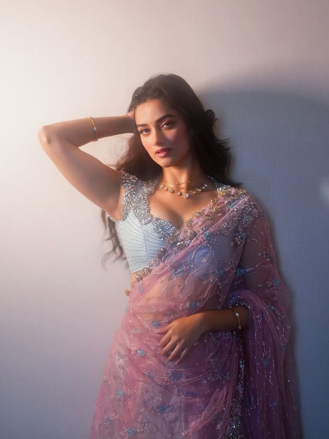 Bhagyashri Borse Dazzles in Elegant Designer Saree – Latest Photos (11)