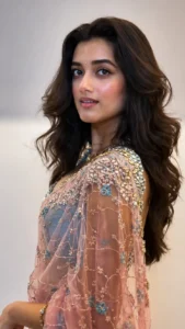 Bhagyashri Borse Dazzles in Elegant Designer Saree – Latest Photos (3)