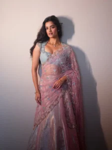 Bhagyashri Borse Dazzles in Elegant Designer Saree – Latest Photos (6)