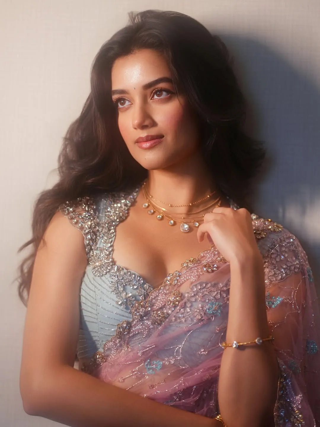 Bhagyashri Borse Dazzles in Elegant Designer Saree – Latest Photos (7)
