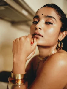 Chaithra J Achar Looks Effortlessly Stylish in Printed Maxi Dress Photos (12)