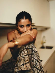 Chaithra J Achar Looks Effortlessly Stylish in Printed Maxi Dress Photos (7)