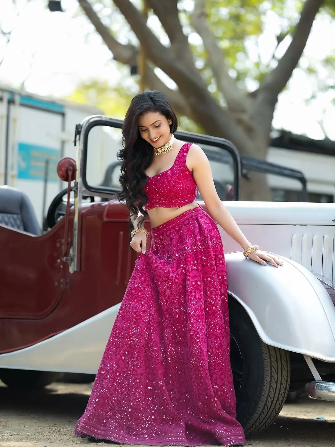 Deepika Pilli Looks Gorgeous in Pink Lehenga Latest Photos (10)