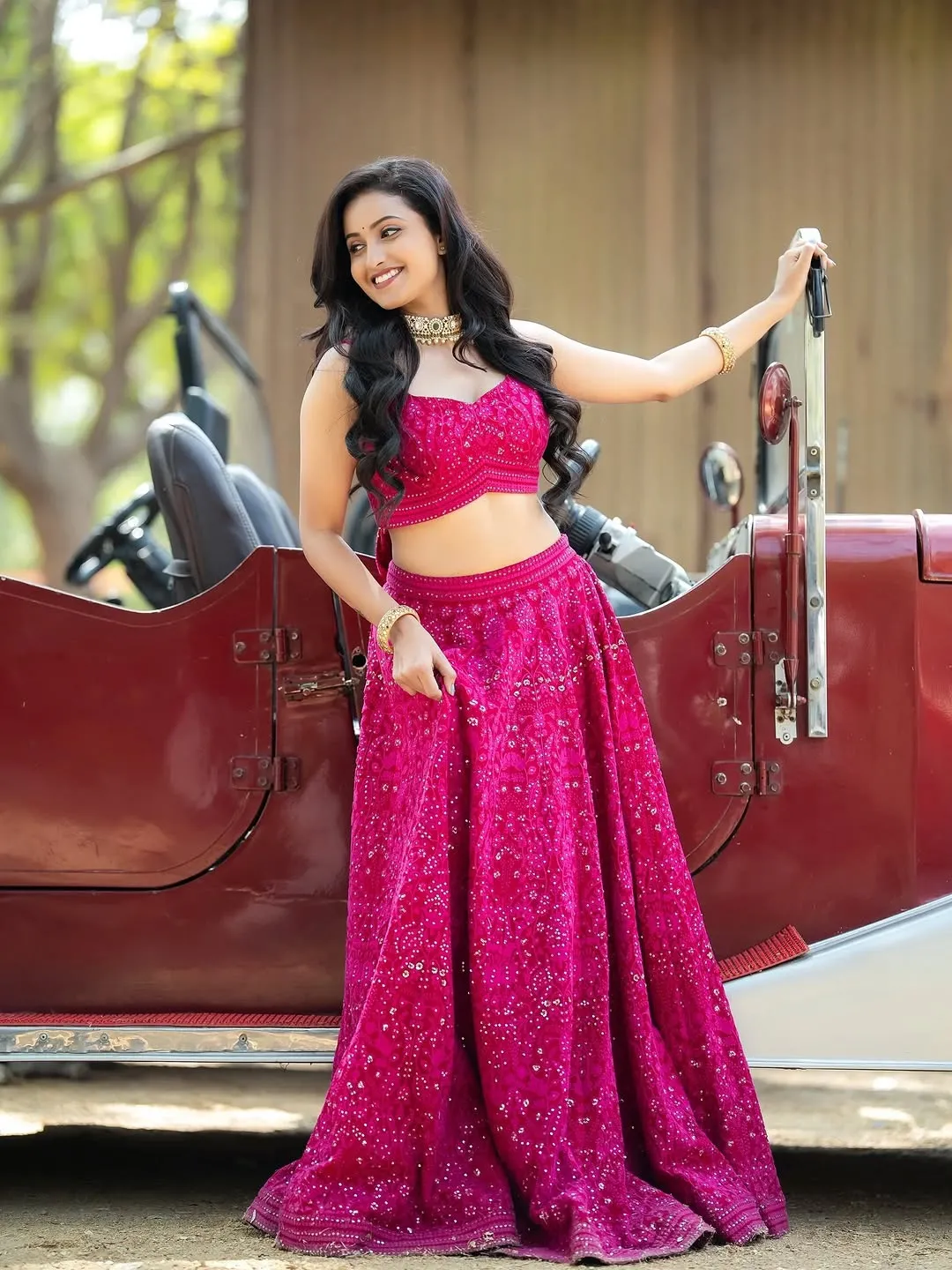 Deepika Pilli Looks Gorgeous in Pink Lehenga Latest Photos (11)