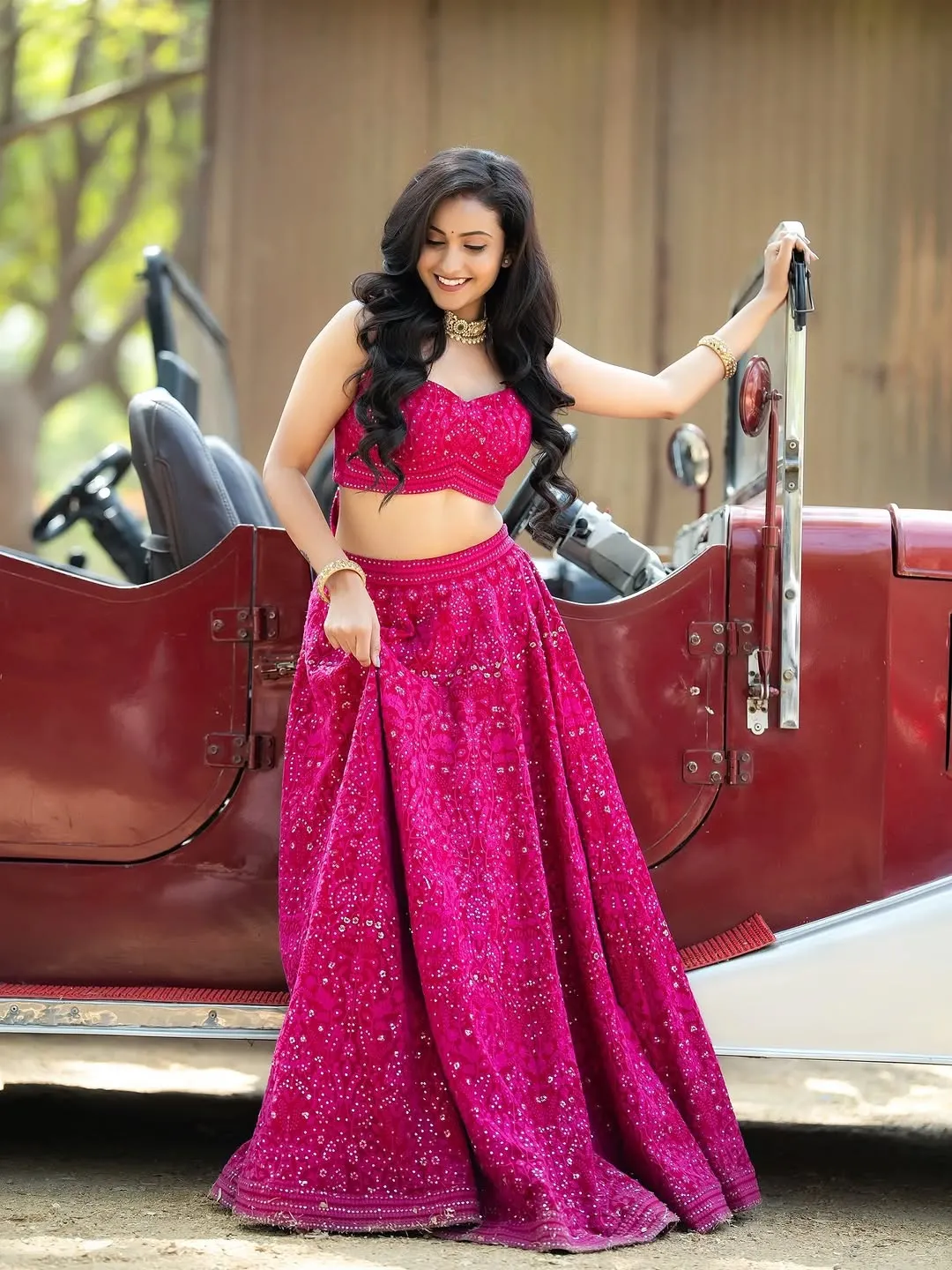 Deepika Pilli Looks Gorgeous in Pink Lehenga Latest Photos (4)
