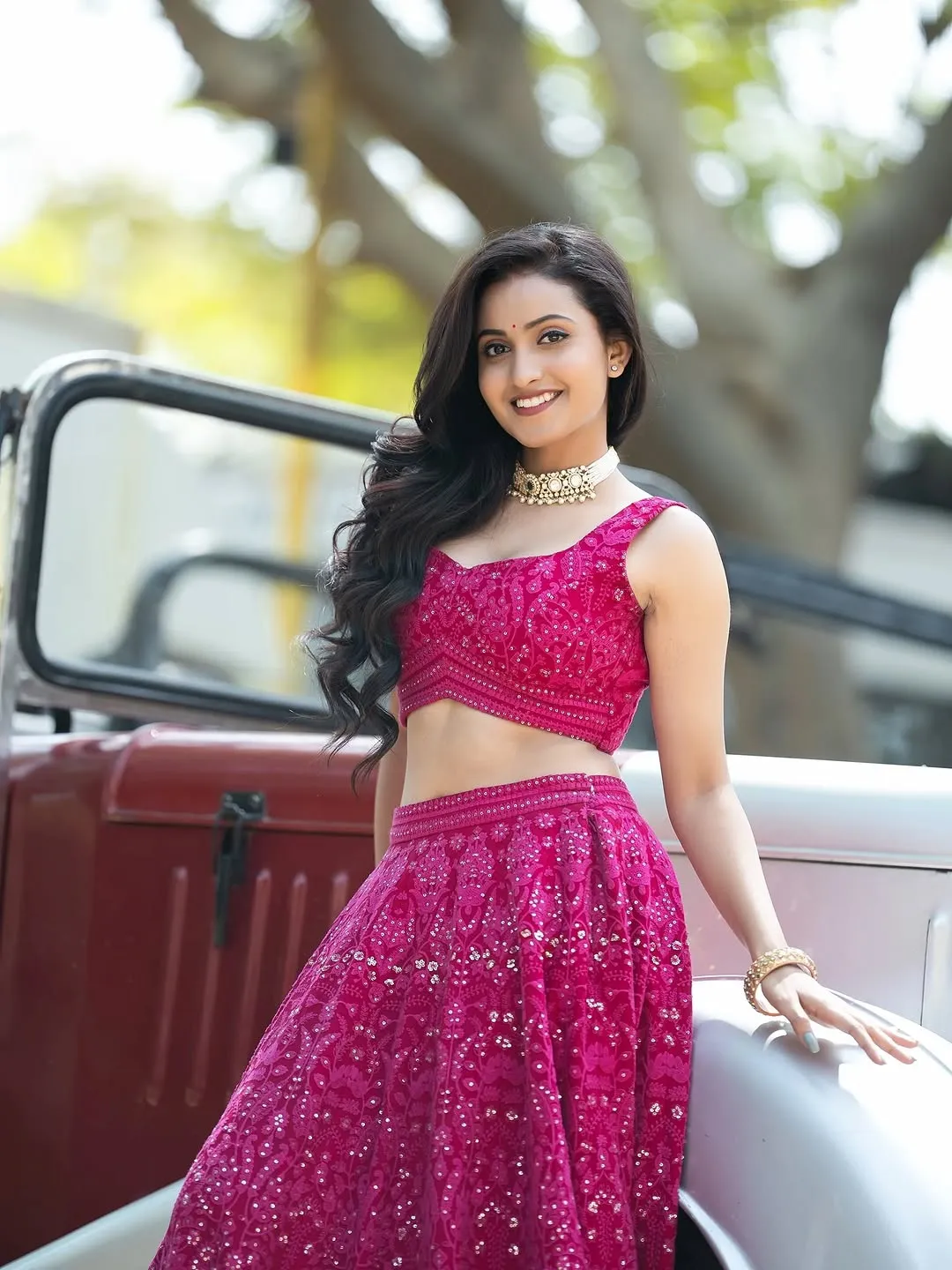 Deepika Pilli Looks Gorgeous in Pink Lehenga Latest Photos (5)