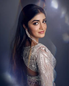 Dimple Hayathi Looks Stunning in Shimmering Designer Saree – Latest Photos (2)