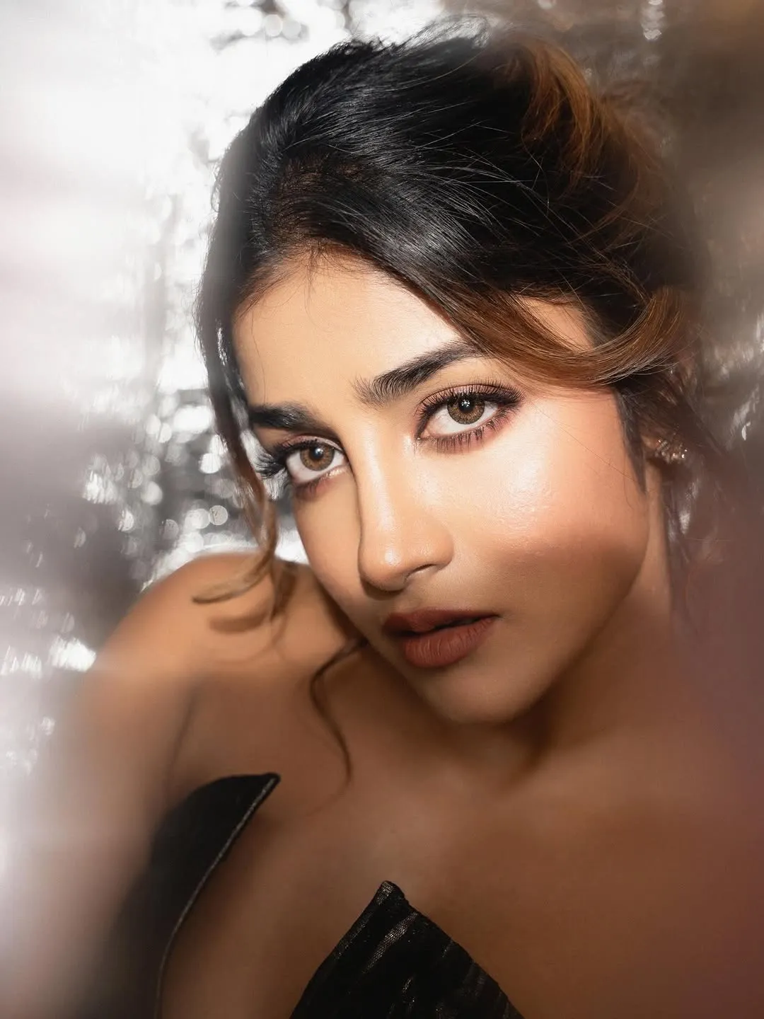 Dimple Hayathi Stuns in Elegant Black Designer Gown at Glamorous Photoshoot (11)