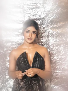 Dimple Hayathi Stuns in Elegant Black Designer Gown at Glamorous Photoshoot (13)