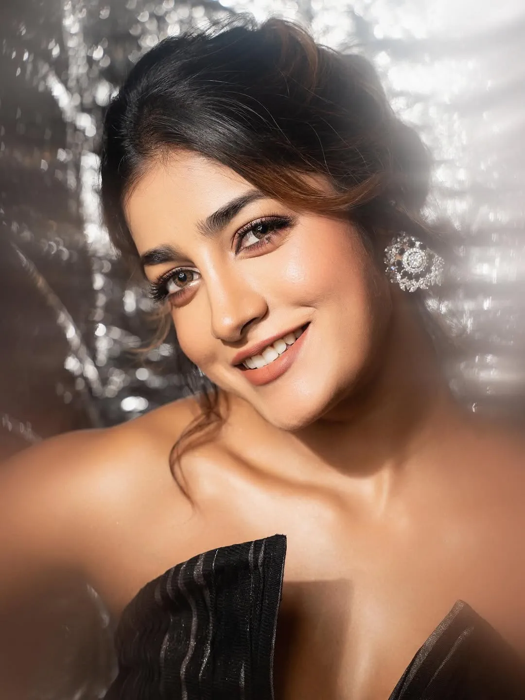 Dimple Hayathi Stuns in Elegant Black Designer Gown at Glamorous Photoshoot (3)