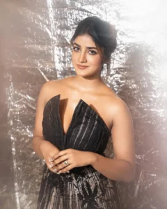 Dimple Hayathi Stuns in Elegant Black Designer Gown at Glamorous Photoshoot (5)