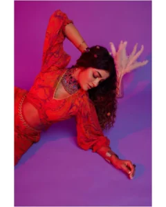 Dimple Hayathi Turns Up the Glam Quotient in Stunning Red Outfit Photos (10)