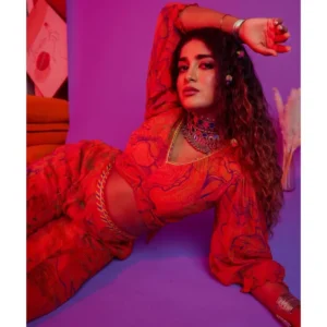 Dimple Hayathi Turns Up the Glam Quotient in Stunning Red Outfit Photos (13)