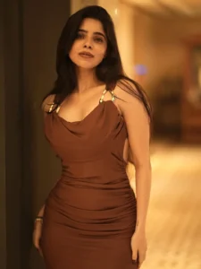 Divya Bharathi Looks Stunning in Chic Brown Bodycon Dress Photos (3)