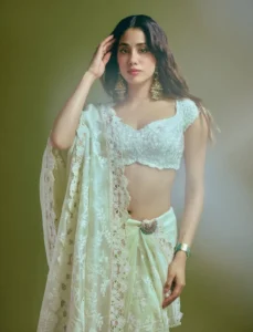 Janhvi Kapoor Looks Stunning in Elegant White Saree – Latest Photoshoot (10)