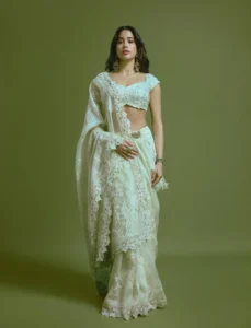 Janhvi Kapoor Looks Stunning in Elegant White Saree – Latest Photoshoot (5)