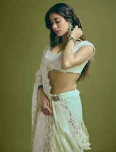 Janhvi Kapoor Looks Stunning in Elegant White Saree – Latest Photoshoot (8)