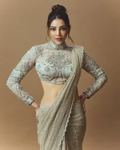 Kajal Aggarwal Stuns in Glamorous Designer Saree Photoshoot (1)