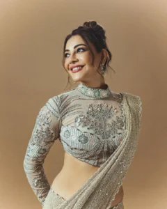 Kajal Aggarwal Stuns in Glamorous Designer Saree Photoshoot (5)