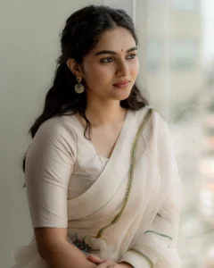 Kayadu Lohar Radiates Elegance in White Saree – Latest Photos (9)