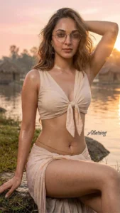 Kiara Advani Looks Mesmerizing in Beige Co-Ord Outfit by the Riverside (2)