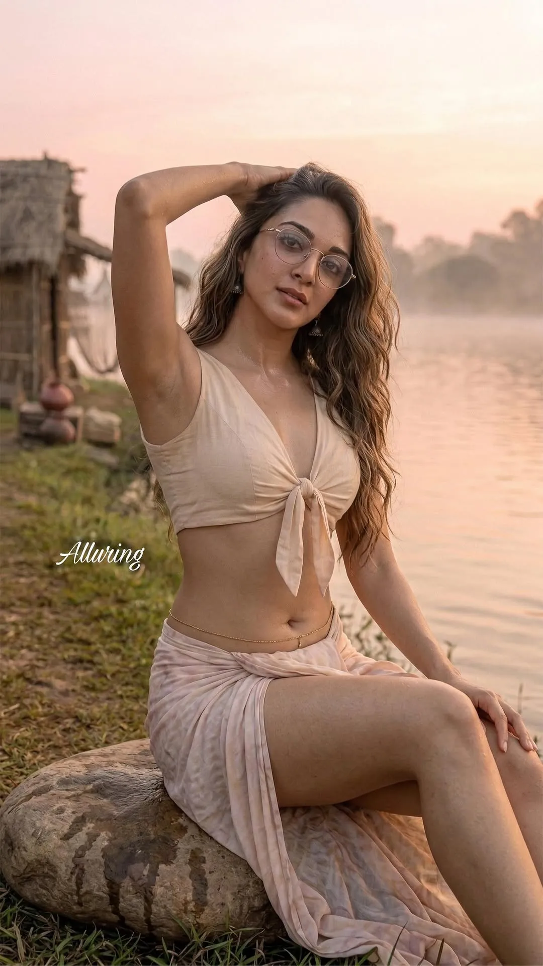 Kiara Advani Looks Mesmerizing in Beige Co-Ord Outfit by the Riverside (3)