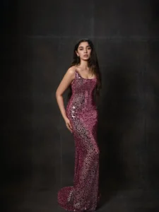 Krithi Shetty Dazzles in Glamorous Pink Sequin Dress – Latest Photos (8)