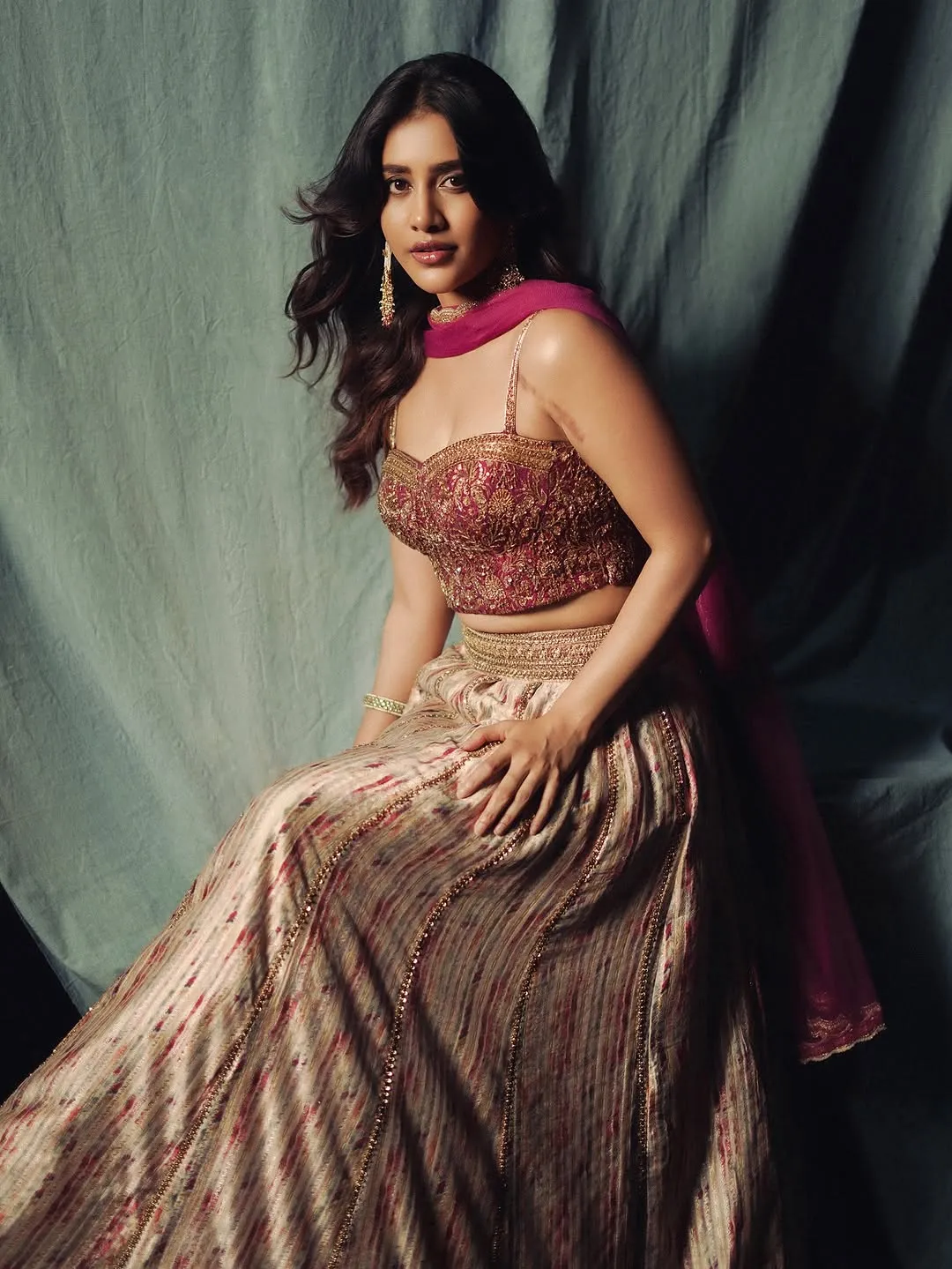 Nabha Natesh Dazzles in Glamorous Ethnic Outfit – Latest Photos (4)