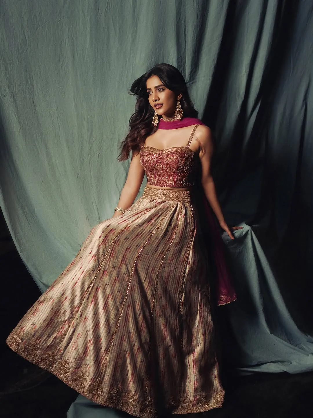 Nabha Natesh Dazzles in Glamorous Ethnic Outfit – Latest Photos (9)