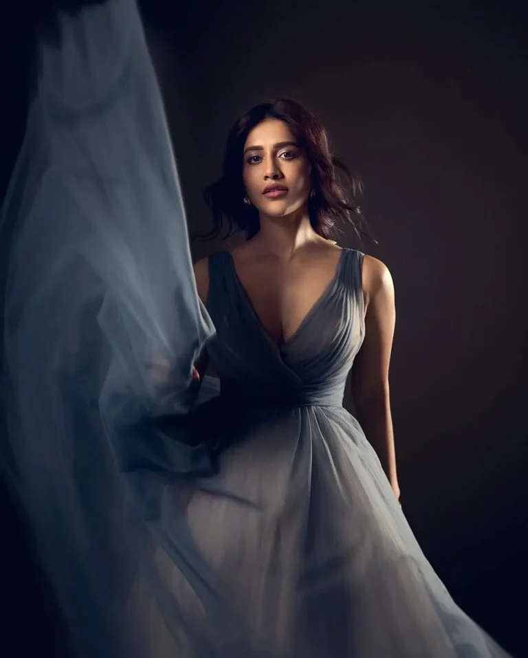 Nabha Natesh Stuns in Elegant Blue Gown – Latest Photoshoot Images (1)