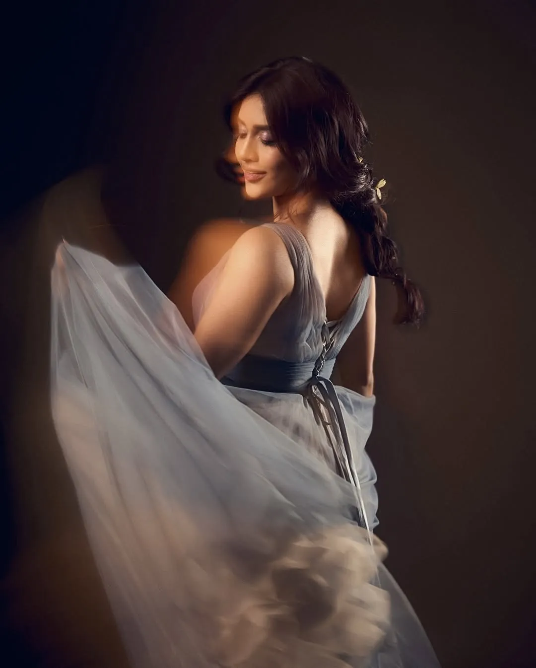 Nabha Natesh Stuns in Elegant Blue Gown – Latest Photoshoot Images (5)