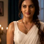 Nidhhi Agerwal Looks Graceful in Elegant White Saree – Latest Photos (10)