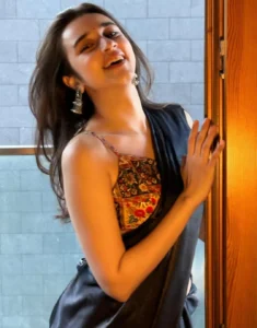 Nuveksha Stuns in Elegant Black Saree During Latest Photoshoot (4)