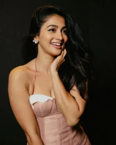 Pooja Hegde Radiates Charm in Elegant Pink Outfit – Latest Photoshoot (1)