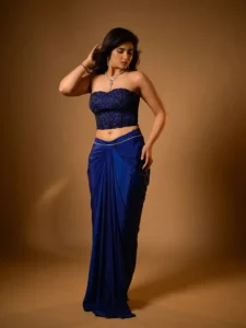 Pragya Nagra Stuns in Elegant Royal Blue Outfit Latest Photos (10)