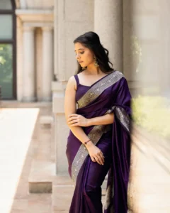 Preethi Asrani Looks Stunning in Elegant Purple Saree Photos (22)
