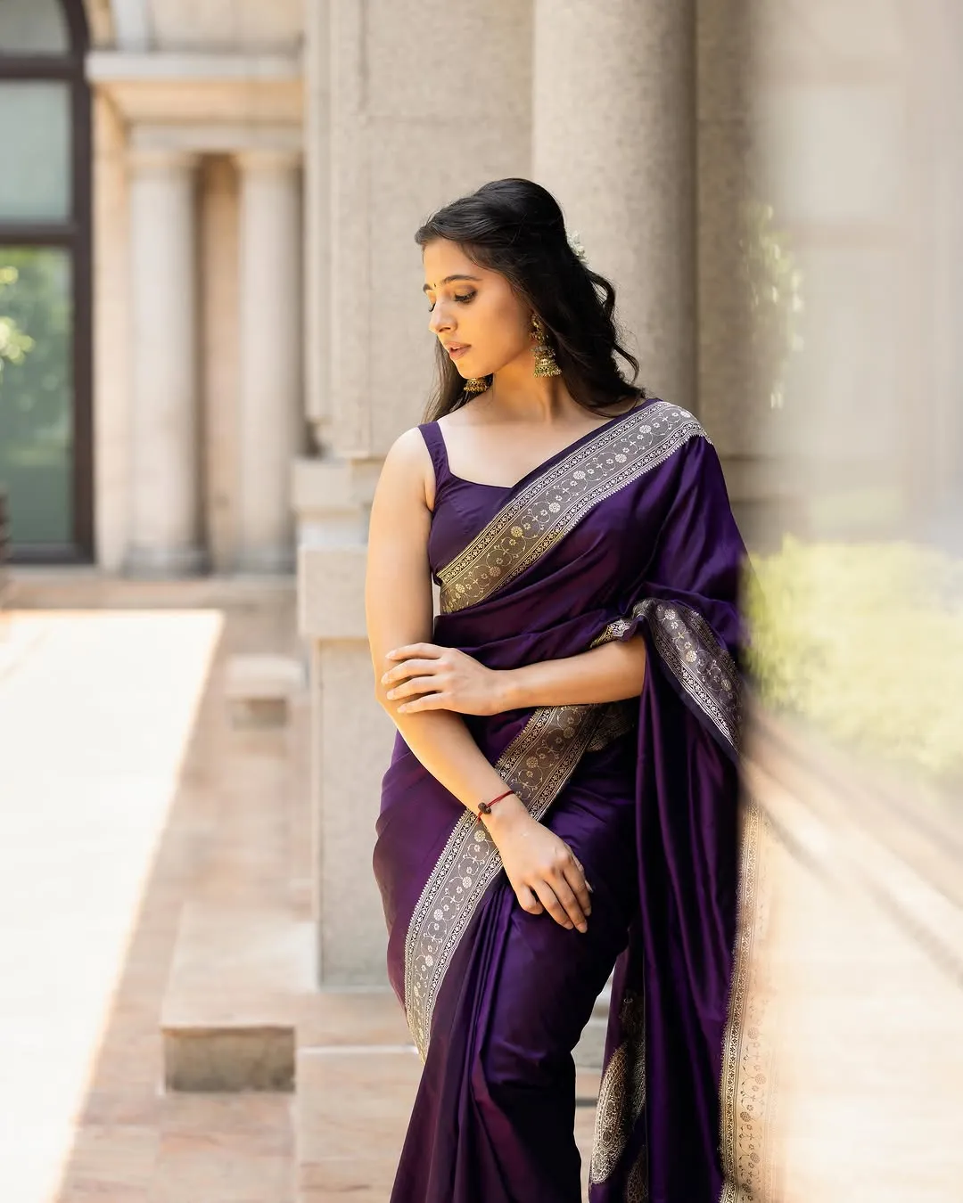 Preethi Asrani Looks Stunning in Elegant Purple Saree Photos (22)