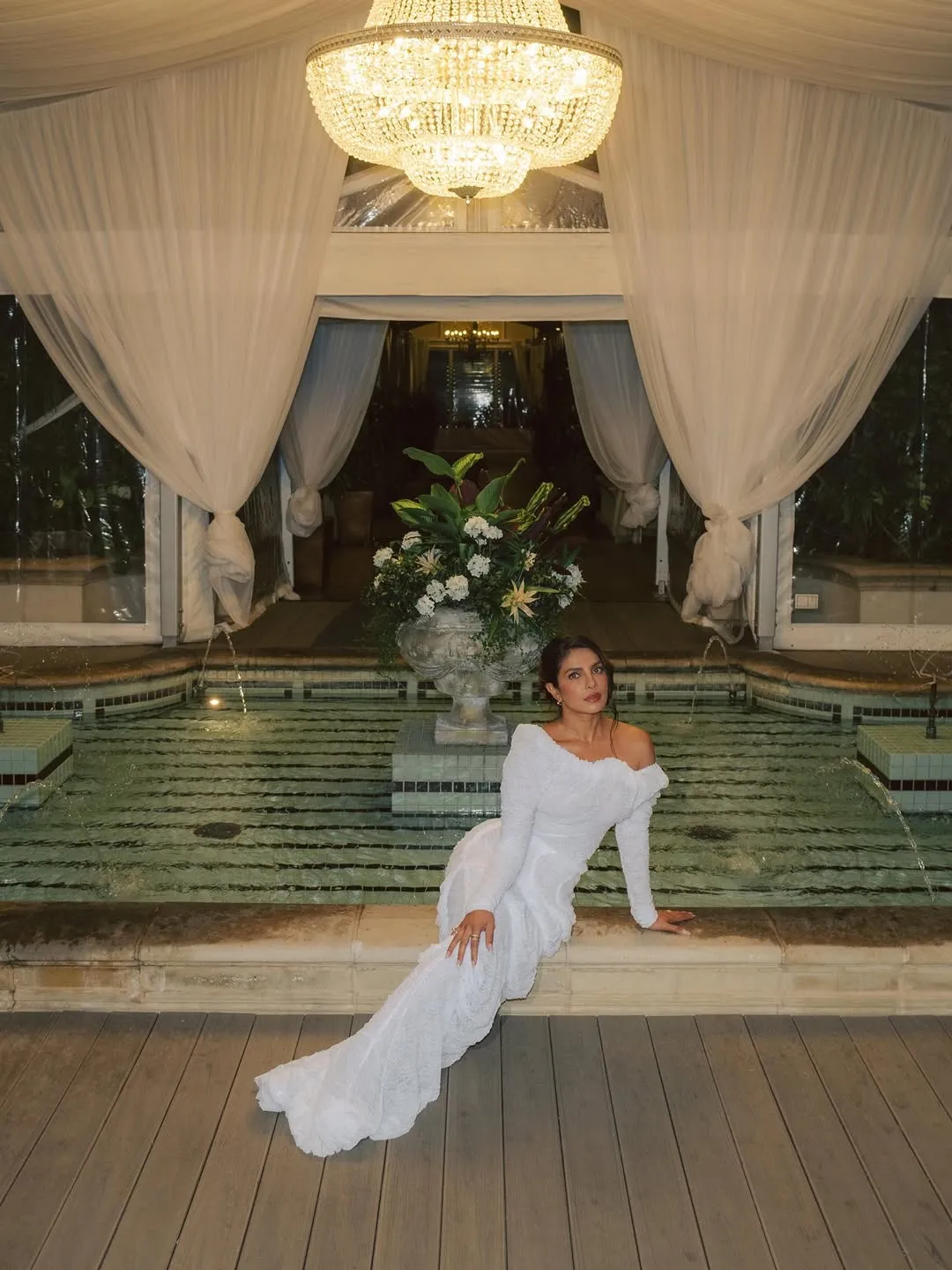 Priyanka Chopra Stuns in Elegant White Designer Outfit – Latest Photos (4)