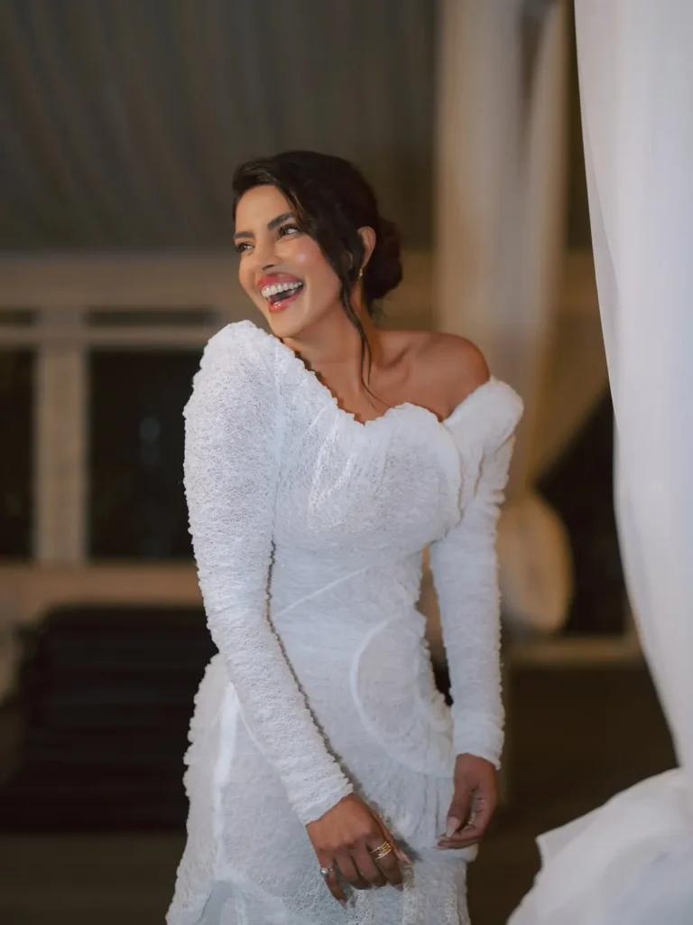 Priyanka Chopra Stuns in Elegant White Designer Outfit – Latest Photos (6)