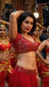 Raashi Khanna Sets the Stage on Fire in Stunning Red Dance Costume Photos (3)