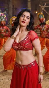 Raashi Khanna Sets the Stage on Fire in Stunning Red Dance Costume Photos (6)