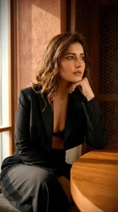 Raashi Khanna Stuns in Elegant Black Power Suit Latest Photos (11)