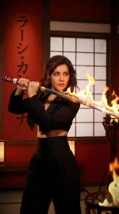 Raashi Khanna Stuns in Elegant Black Power Suit Latest Photos (14)