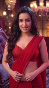Shraddha Kapoor Turns Heads in Stunning Red Saree Look (2)