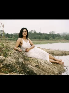 Shraddha Srinath Stuns in Elegant White Crochet Dress – Latest Photos (10)