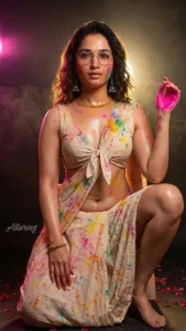 Tamannaah Bhatia Celebrates Holi in Stunning Color-Splashed Outfit Photos (2)